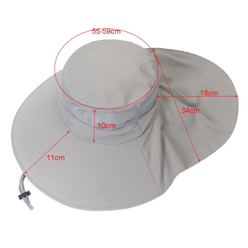 Waterproof Fishing Hats Outdoor Sun UV Protection Caps Breathable Hat Men Women Fishing Cap Wide Brim Hat for Hunting Hiking