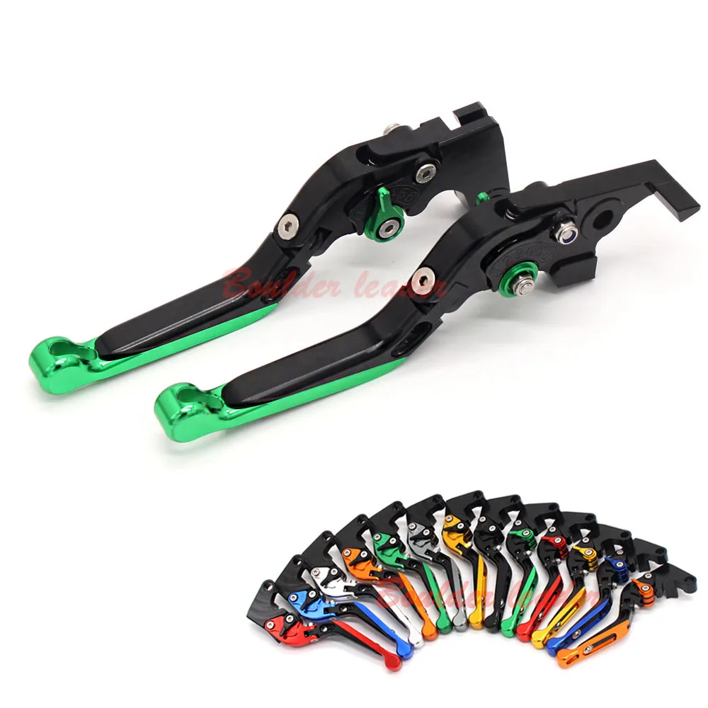 Зеленый + черный для Kawasaki NINJA 250R 2008-2012 2010 2011 регулируемые складные выдвижные