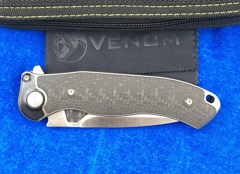 VENOM BONE DOCTOR M390 Титан CF Флиппер складной нож для кемпинга охоты выживания карманные кухонные ножи для фруктов EDC инструменты