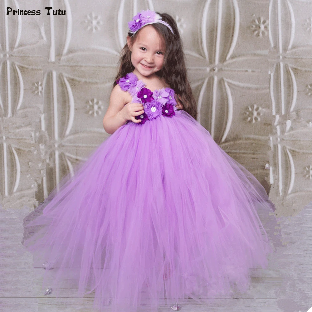 Toddler Kid Baby Princess Flower Girl Pageant Wedding Party Tulle Tutu Dress Hot