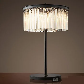 

American European style high-grade originality fashion simple living room bedroom bedside crystal Table lamp lo8912