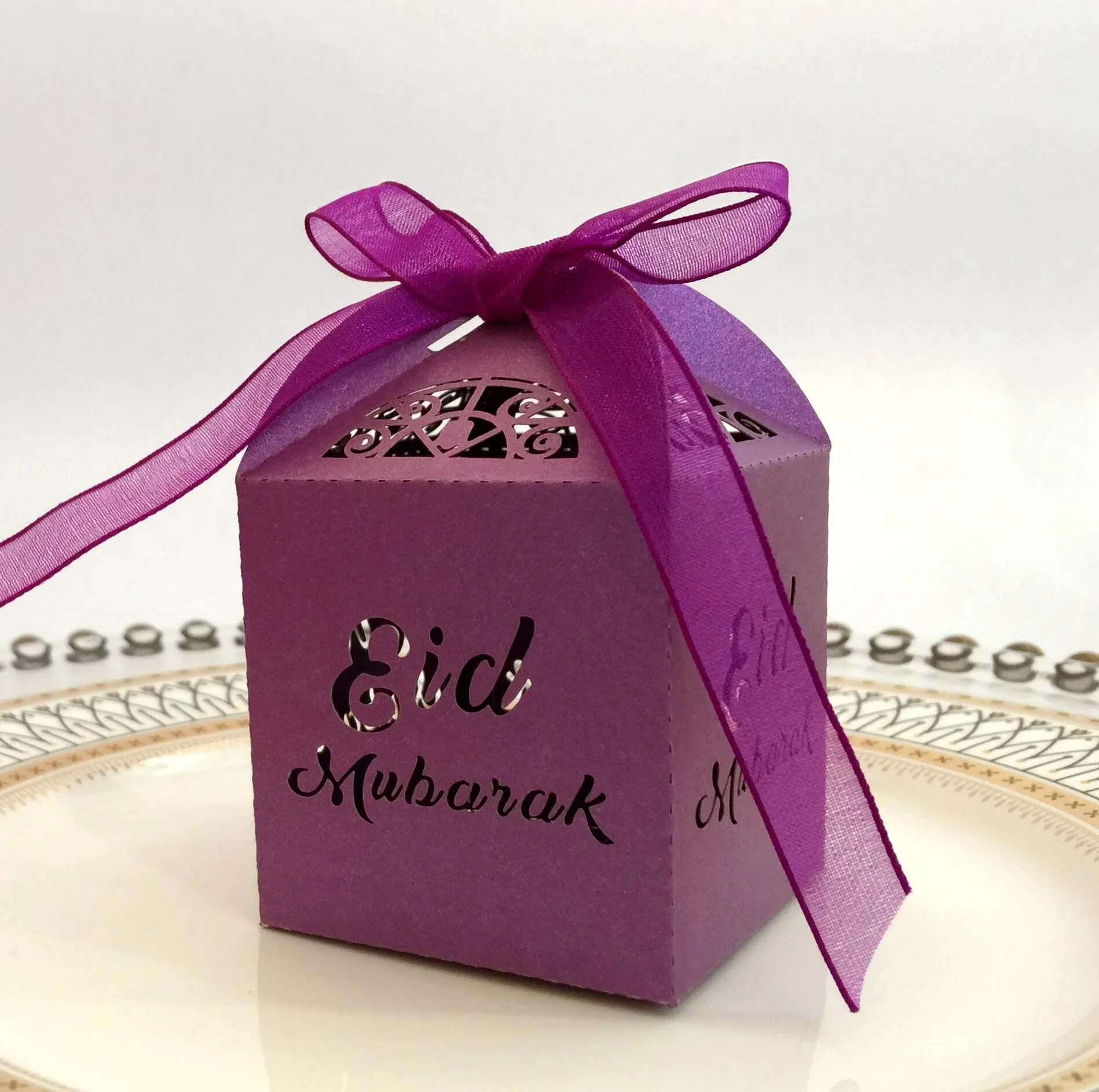 10pcs Eid Mubarak Candy Gift Box Ramadan Decorations Islamic Party