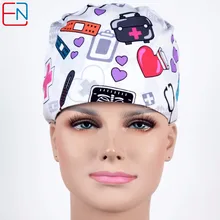 Hennar скраб шапки маски для женщин и мужчин больницы клинические медицинские шапочки печати Регулируемая хирургическая шапочка маска унисекс S-M