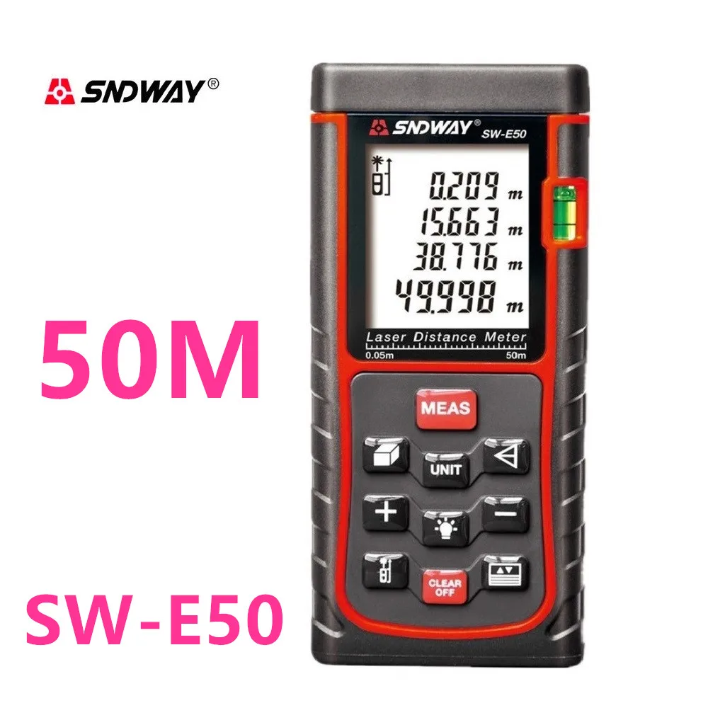 Цифровой лазерный дальномер SNDWAY 150 м 100 80 60 50 40 trena|range finder|laser distance meter lasertrena laser |