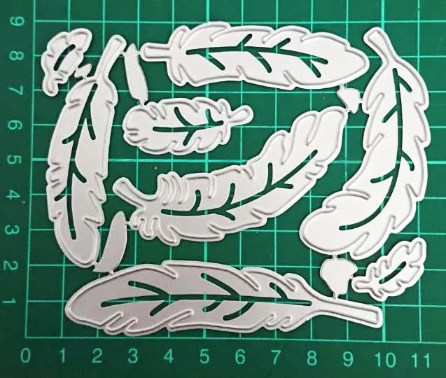 

Feather Set Metal Cutting Dies Cut Practice Hands-on DIY Scrapbooking Album Craft dies Tool Die Cutting Knife Molds