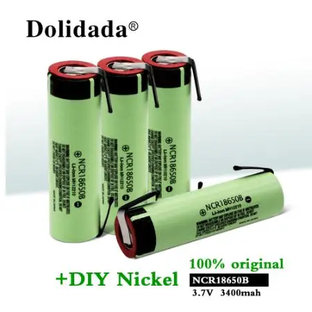 dolidada 18650 батарея 3400 mah 3,7 v аккумуляторная батарея для NCR18650B 3400 мА/ч, литий-ионный аккумулятор+ DIY никеля