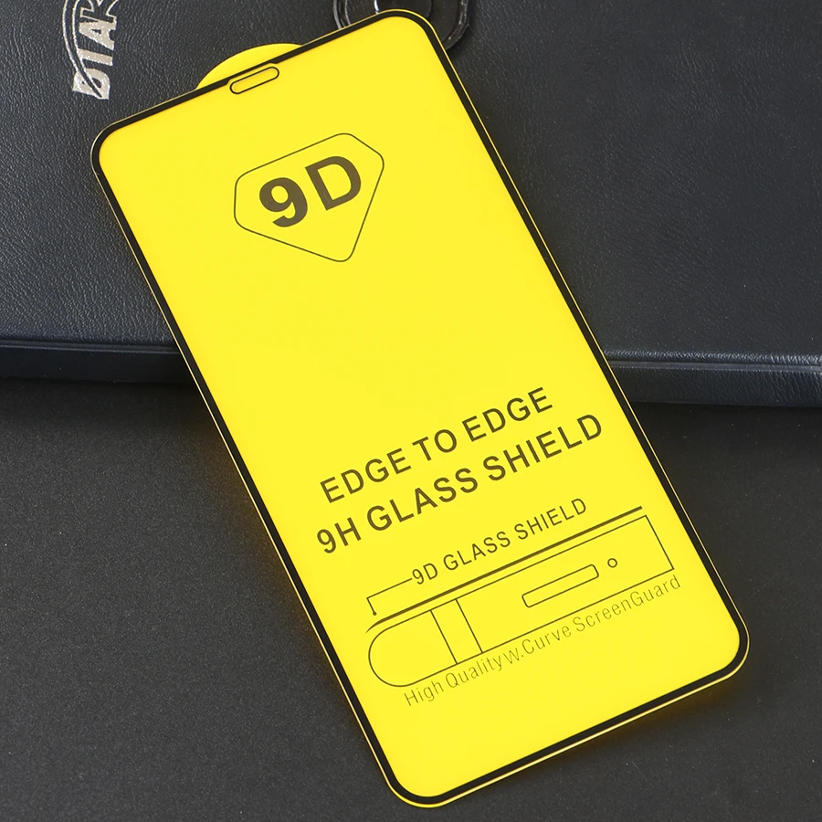 9D Full Glue Curved Tempered Glass For iPhone XS Max Full Screen Protector Glass For iPhone X XR Protective Film