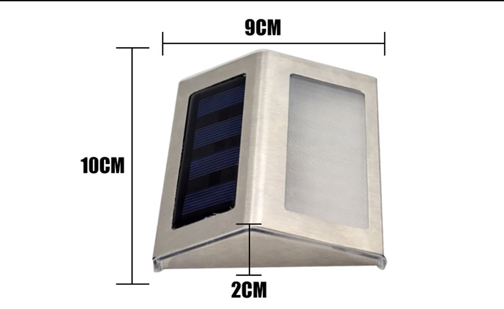 Настенный светильник на солнечной батарее, водонепроницаемый, 3 светодиода, портативный садовый светильник, материал из сплава s, светильник с контролем, внутренний светильник для крыльца