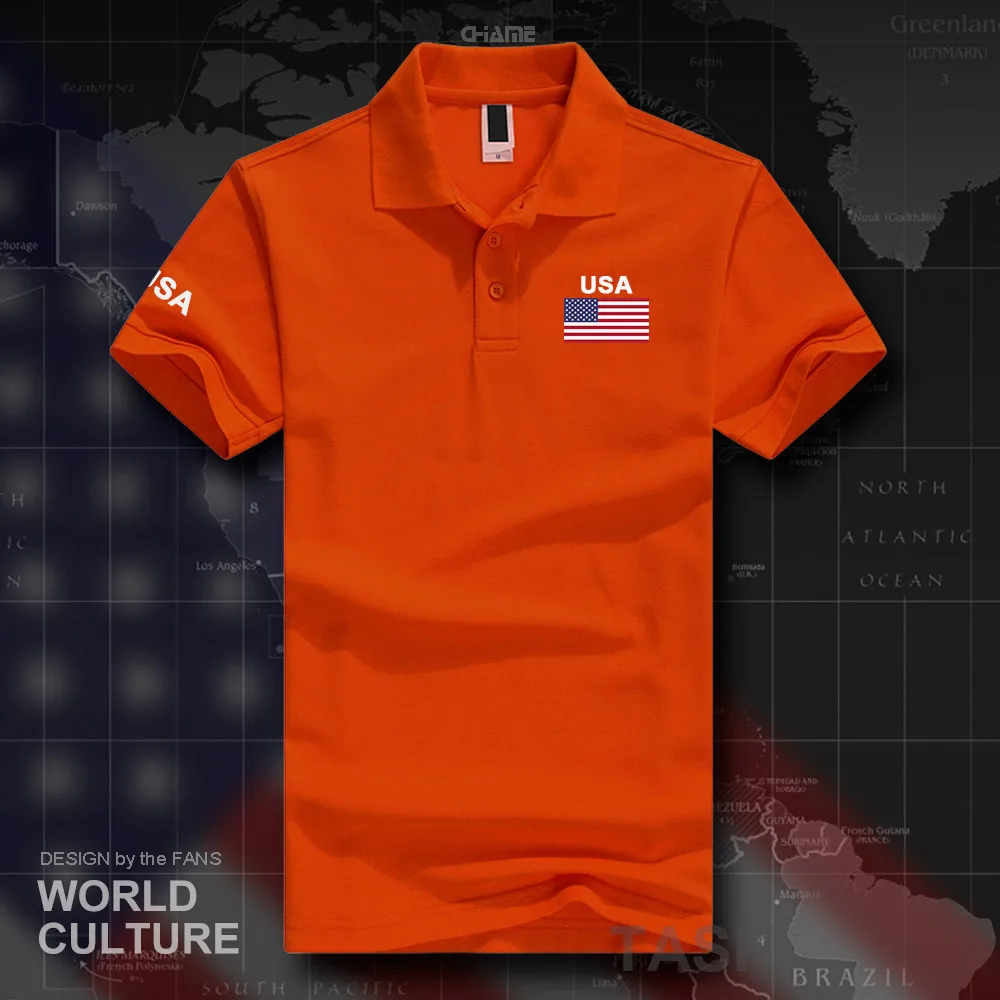 Соединенные Штаты Америки США футболки-поло США мужские с коротким рукавом белые бренды с принтом для страны хлопок Национальный флаг команды Новинка