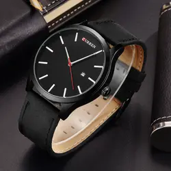 Модные брендовые часы CURREN Для мужчин кварцевые часы Для мужчин s часы Водонепроницаемый Спорт Военная кожаный часы Для мужчин relogio masculino