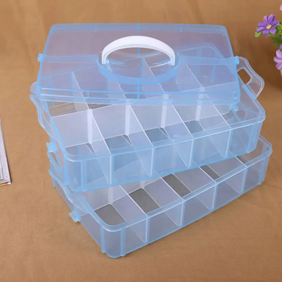Многофункциональная двухслойная коробка для хранения синий/белый/оранжевый/розовый цвет PP пластик 2 слоя s ящик для инструментов портативная коробка для хранения