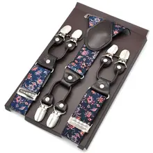 Для мужчин подтяжки 6 клипы Для мужчин подтяжки поддерживает tirantes для Для женщин эластичные регулируемые шорты одежда на подтяжках y-обратно Стиль Ремни