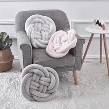 45 см плюшевые ручной работы плетеный узел мяч коса Подушка завязанная подушка диван украшение ребенка Спящая мягкая кукла