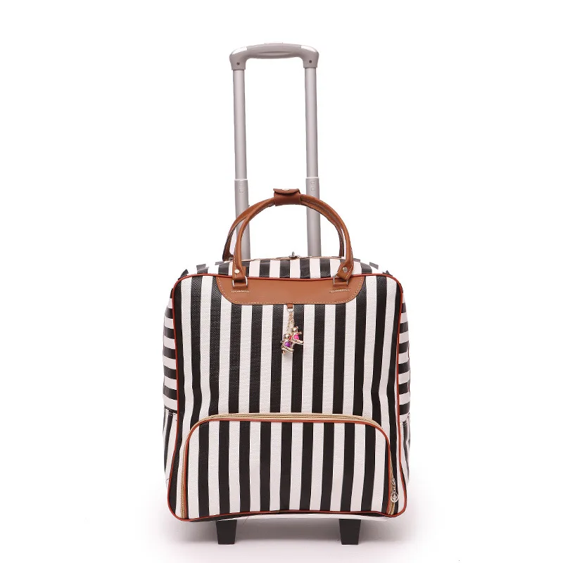

Women Travel Luggage Suitcase Bag High Quality Waterproof Oxford Cloth Rolling Trolley Case Leather Carry-Ons Wheels Dragboxes