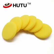 Round Yellow sponge foam hand polishing pad for car washing& car waxing car polishing kit