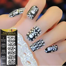 Black Skull Sexy Pattern Nail Arts Sticker 14 pcs/set Waterproof Nail Decal Art Sticker Gel Polish Manicure Foils Beauty Makeup