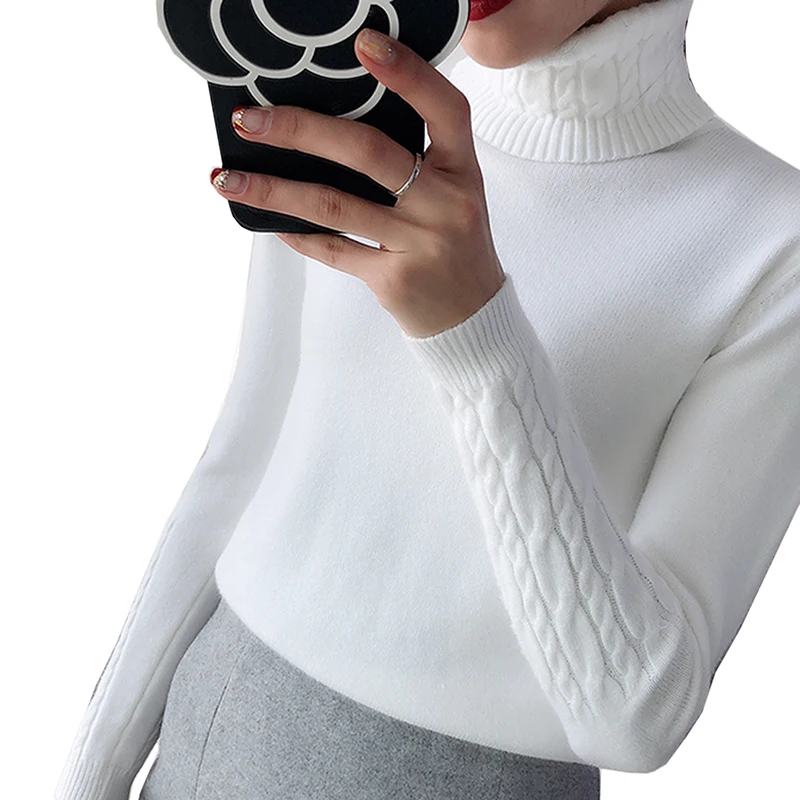 Thick Warm Women Turtleneck Sweater 2018 Autumn Winter Knit Women Sweaters And Pullover Female Tricot Jumper Pull Femme Pullover Sweaters