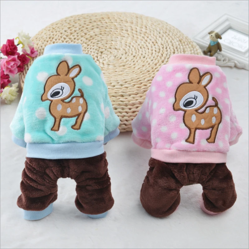 

Small Dog Clothes Jumpsuit Pajamas Winter Dog Costume Outfit ropa mascota perro Cute Pet Clothing Overalls Pyjamas Pijama