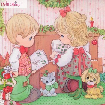 

Needlework 5D Diy Diamond Painting Cross Stitch Character KID Diamond Mosaic Full Diamond Embroidery Flower Home Decoration