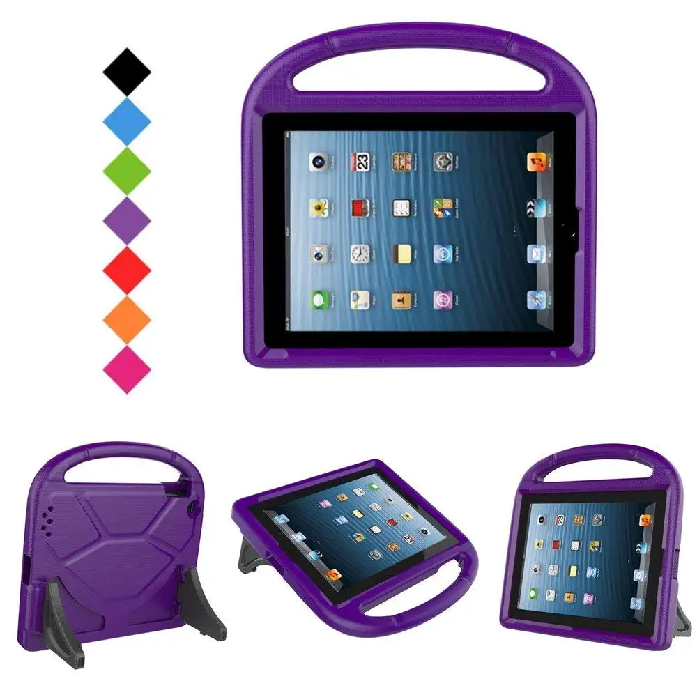 

For All iPad 9.7 Silicone Eva Shockproof Rubber Case For Ipad 5/6 Children Handle Stand Protective Cover For ipad 2017 2018 Case