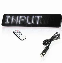 23X5X1cm LED Signs Scrolling LED Car Display 5 Colors Remote Control Diy LED display Car Taxi LED Programmable Message DC12v