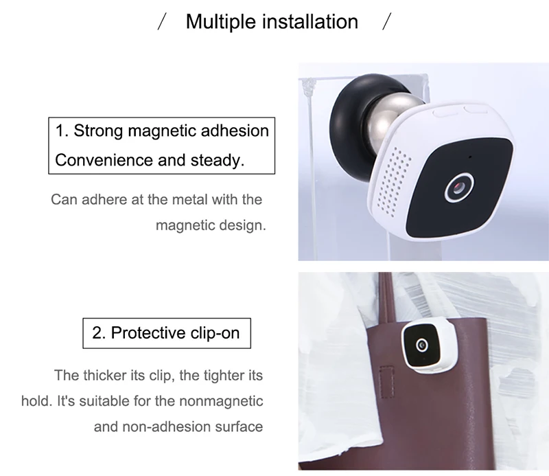 Мини-камера Micro Wifi IP камера ночного видения 720P HD видео рекордер Спорт на открытом воздухе Обнаружение движения Android P2P носимая камера