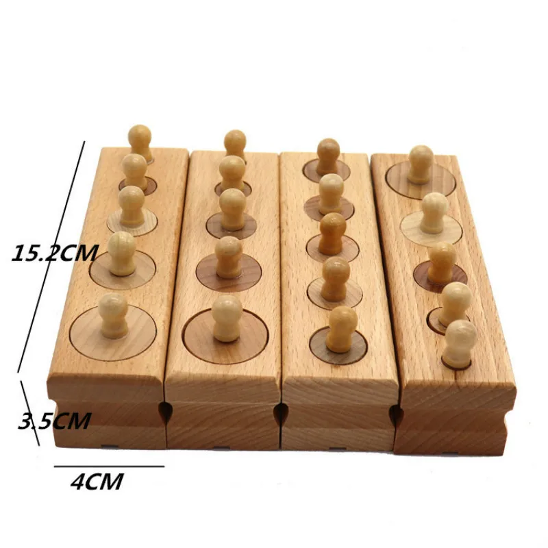  Wooden toys Russian warehouse Montessori Educational Cylinder Socket Blocks Toy Baby Development Pr