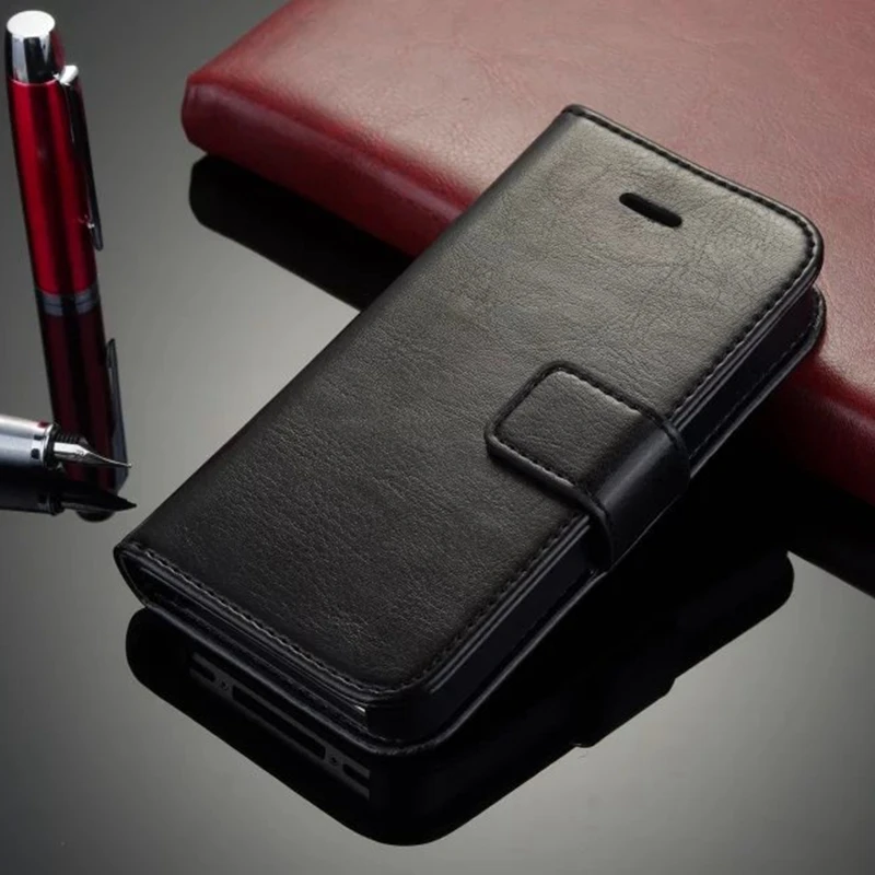 

Leather Soft Case for iphone XS MAX XR X 10 7 8 6 6s Plus SE 5 5S Flip Wallet Stand magnetic Drop-Proof Protective Cover