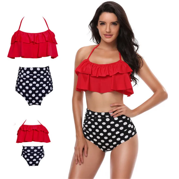 

Mother Daughter Swimwear Family look Mommy and Me Bikini Bahitng Swimsuit Brachwear Family Matching Clothes Mom Daughter Clothes