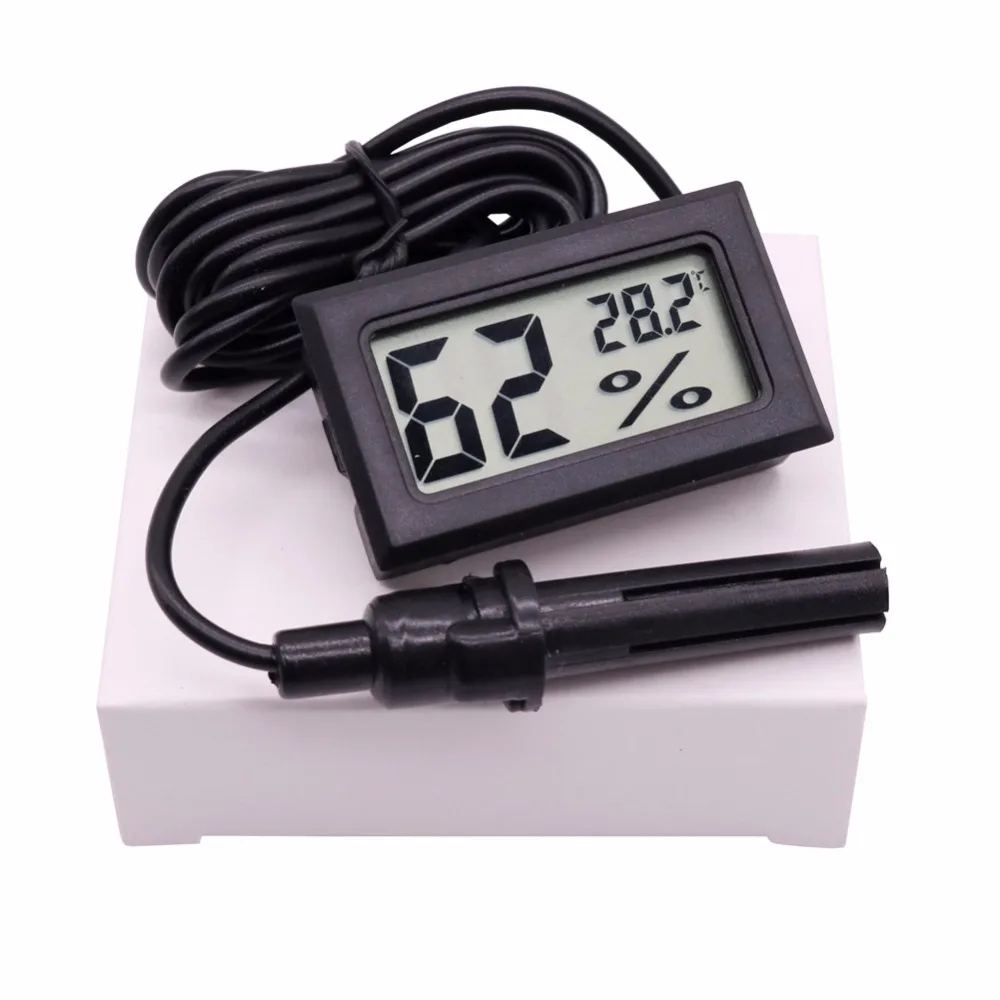10 pcs Professional Mini Probe LCD Digital Thermometer Hygrometer