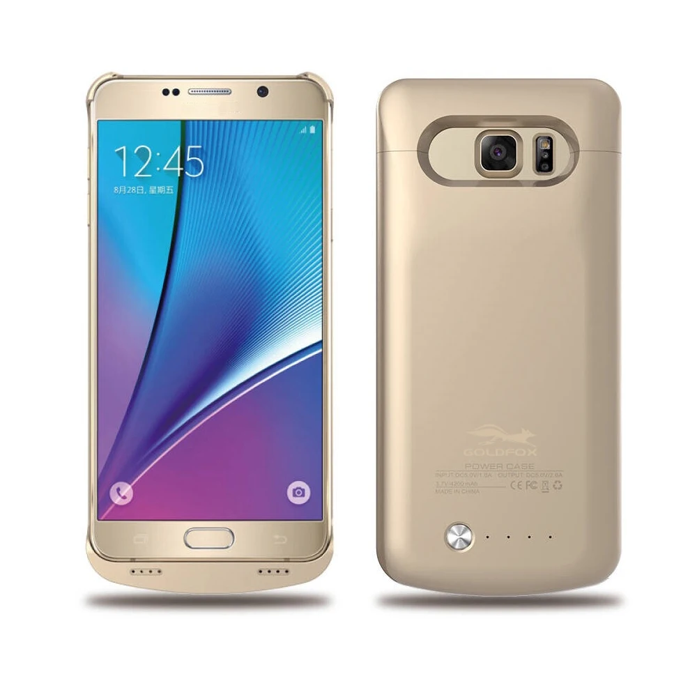 Goldfox For Galaxy Note 5 Extend 4200mah Battery Charging Power Bank Case for Samsung Galaxy Note 5 N9200 Battery Charger Case