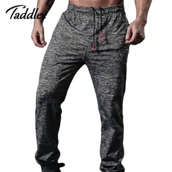 Taddlee бренд Jogger Брюки для девочек Для мужчин активной Slim Fit Основные Flat-Front Black стильные ботильоны Мотобрюки Повседневное узкие Низ треники