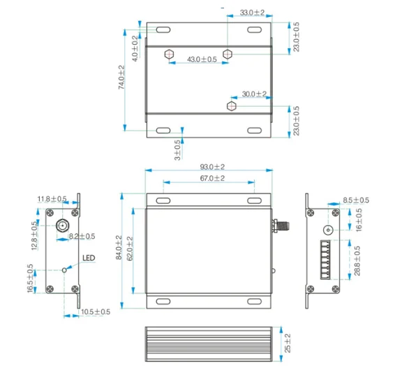 SK200-TX 3W 5W SIZE