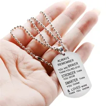 Всегда помните, что вы смелее, чем вы верите горячие ювелирные изделия кулон ожерелье