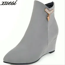 2018 Ankle Boots Para Mulheres Botas de Inverno Mulheres À Prova D’ Água Zapatos De Mujer Bota Feminina Cano Alto Botas De Couro Vrouw Schoenen