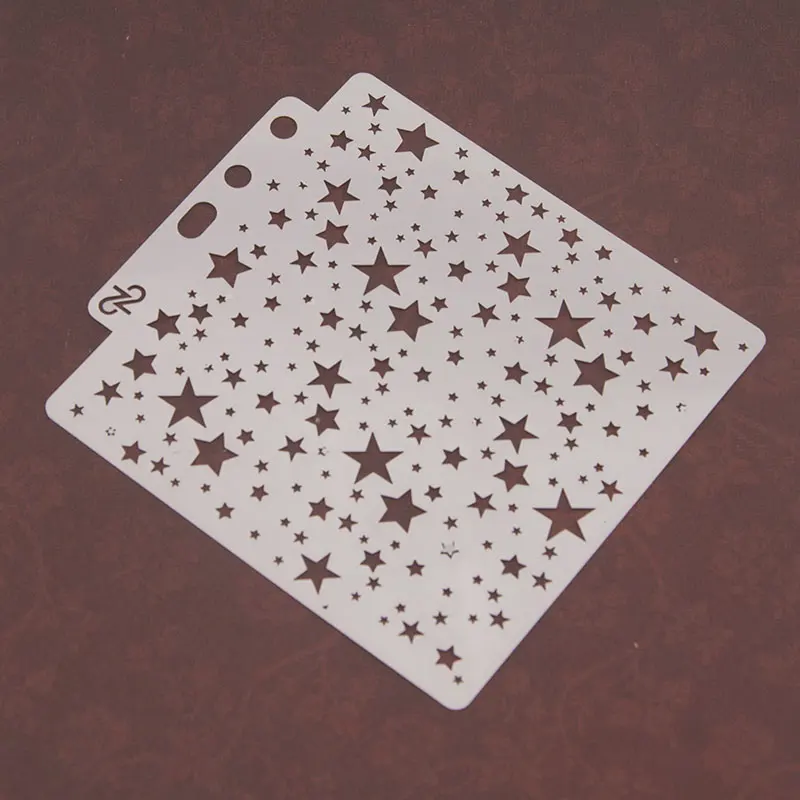 

5inch Stars Galaxy DIY Craft Layering Stencils Wall Painting Scrapbook Stamping Embossing Album Decorative Paper Card Template