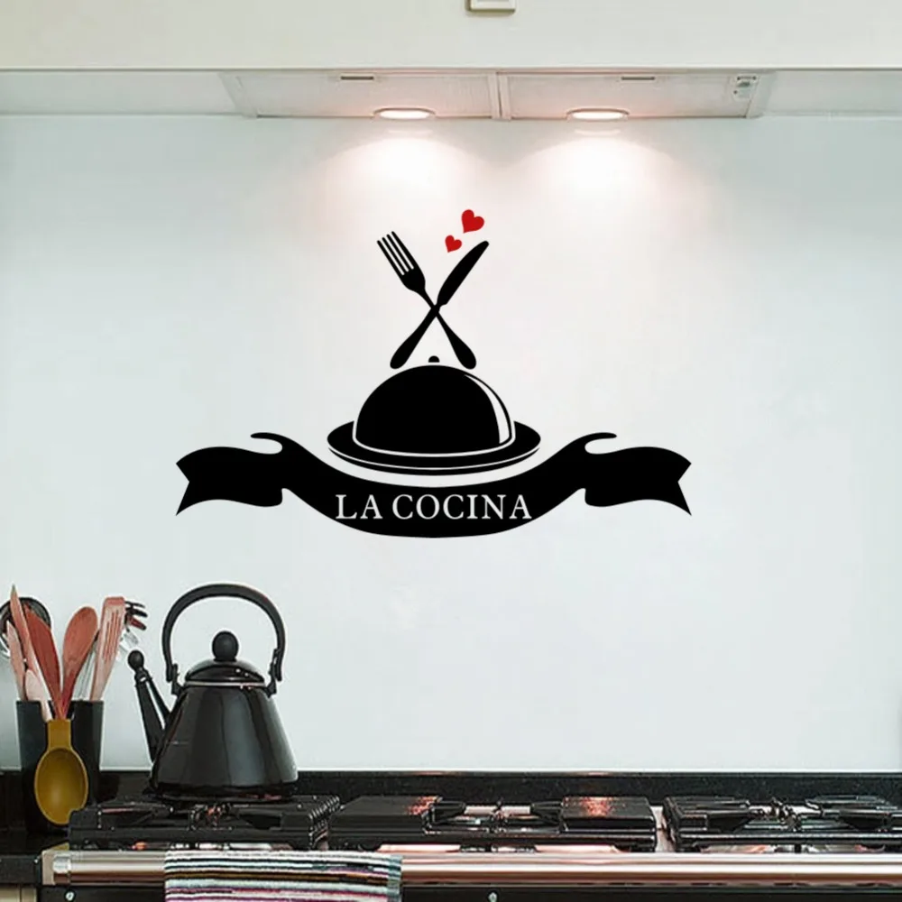 

The Kitchen Spanish Vinyl Wall Stickers Home Decor Creative Kitchen Wall Tile Decal