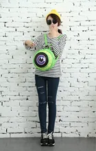 2016 new japanese green and red color multifunctional bag unisex novelty harajuku eye backpack