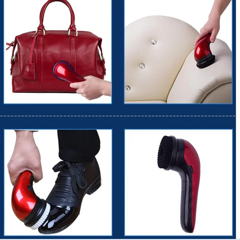 

Rechargeable Shoe Brush with 4 Brush Heads Shoe Shine Multi-function Handheld Mini Electric Shoe Polisher Equipment