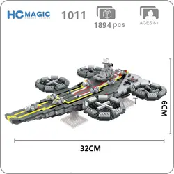 HC 1011 Marvel герои Мстители Вертолет дирижабль корабль 3D модель DIY Алмаз Мини строительство Nano Конструкторы Кирпичи Игрушка без коробки