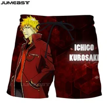 Jumeast бренд для мужчин/для женщин 3D печатных мультфильм аниме Выбеленные шорты мужские шорты для купания новые летние быстросохнущая пляжн