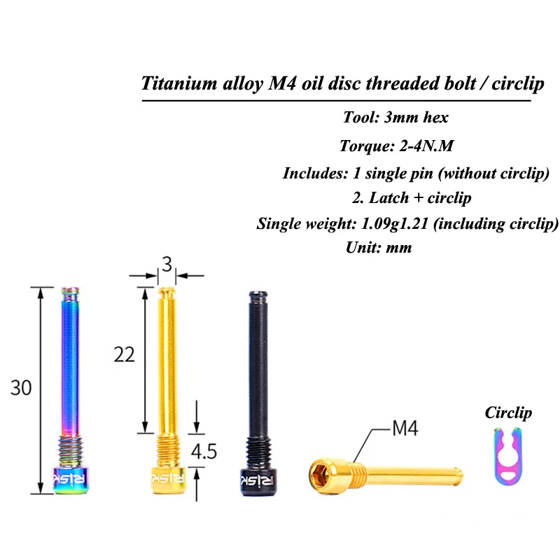 4 шт. велосипедный гидравлический болт дискового тормоза для Shimano Pad MTB Bike винты из титанового сплава Резьбовые болты с Ti тормозной зажим пружины