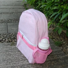 DOMIL в крепированную полоску Детская школьная Детская сумка-рюкзак с розовый и темно-синий цвет и школьные сумки для книг с боковых сетчатых кармана DOM106187