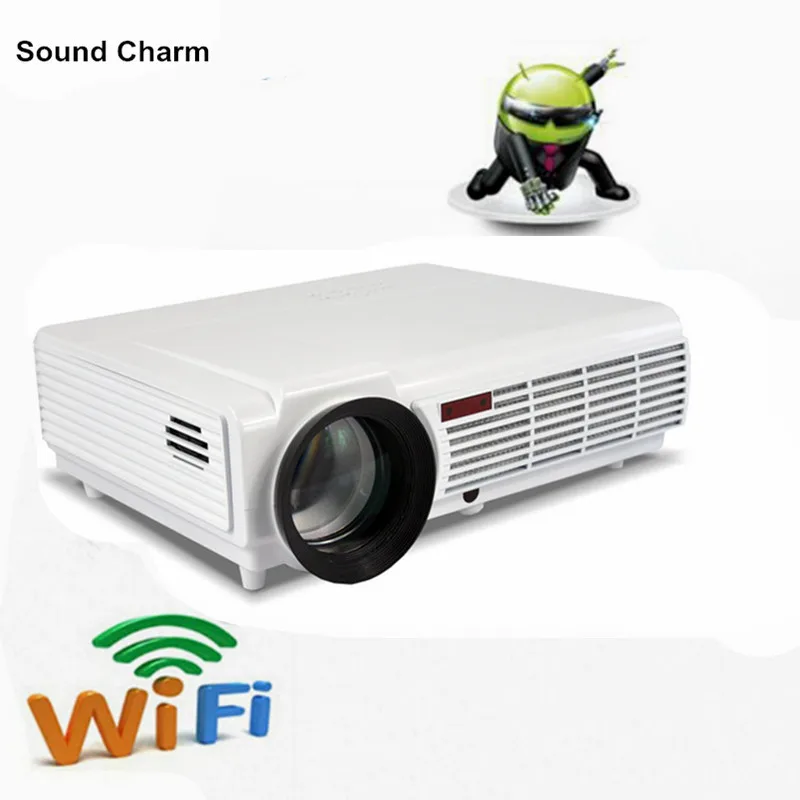 Новый Android4.4 Full HD 1080p 5500lms 3D проектор Native1280 * 800 цифровой видеопроектор для 300