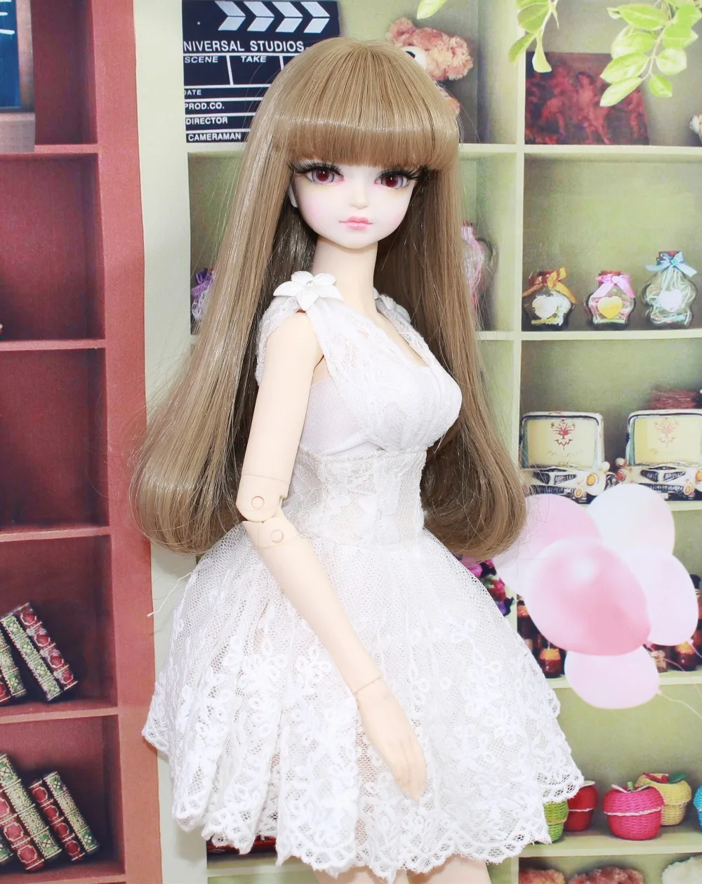 free-shipping-forturn-days-only-for-1-4-bjd-45cm-doll-wedding-dress-white-headdress-legging (1)