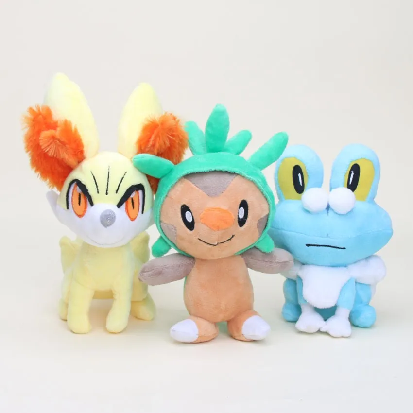 17-24 см карманная плюшевая кукла Chespin Fennekin Froakie аниме плюшевая игрушка мягкие плюшевые животные игрушки