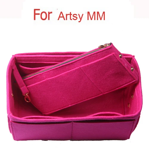 Заводская настраиваемая сумка-Органайзер Speedy Neverful из войлока, сумочка-органайзер, сумка в сумке для(w/съемный карман на молнии - Цвет: Artsy-MM