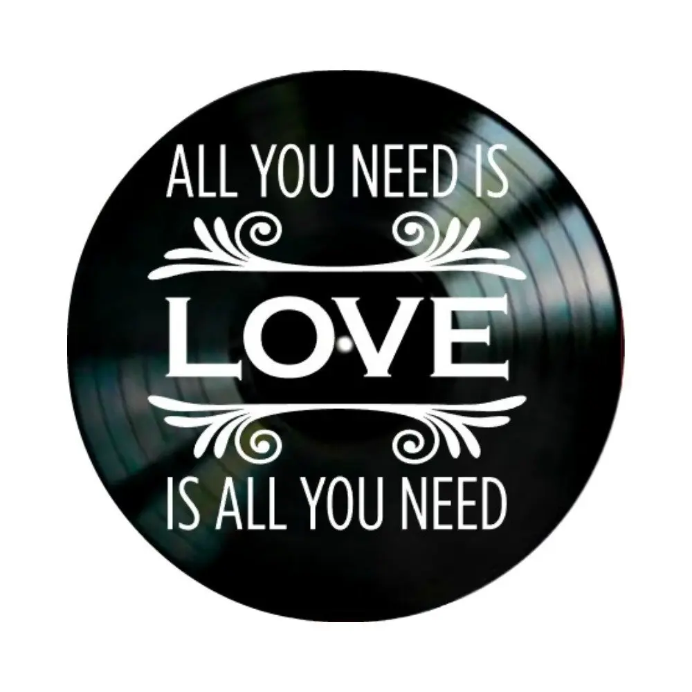 Aliexpress.com : Buy All You Need is Love Lyrics on a Vinyl Record Album Valentine gift inyl ...