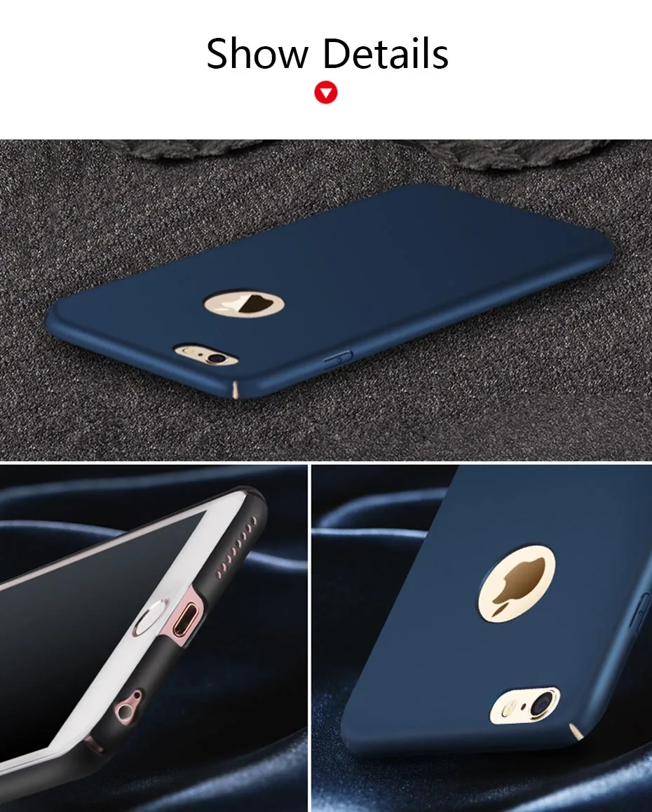 MOUSEMI Protective Case For iPhone 6 7 8 Plus Cover Slim Luxury Hard Back Matte Plastic Coque For iPhone 7 X 6 5s se Phone Cases (9)