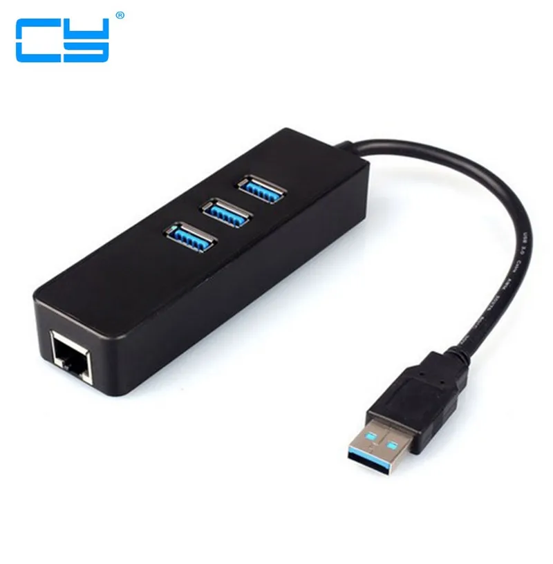 Новый USB 3 0 к RJ45 Lan Карта Gigabit Ethernet сетевой адаптер кабель с портами концентратор